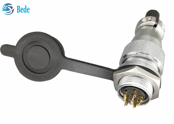 Bảng điều khiển WS16 Lắp 8 9 10 Pin Đầu nối tròn bằng nhựa PVC có nắp che bụi