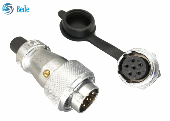 Bảng điều khiển WS16 Lắp 8 9 10 Pin Đầu nối tròn bằng nhựa PVC có nắp che bụi