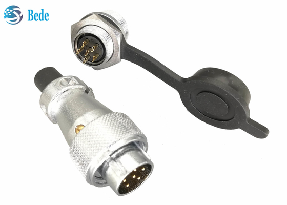 Bảng điều khiển WS16 Lắp 8 9 10 Pin Đầu nối tròn bằng nhựa PVC có nắp che bụi