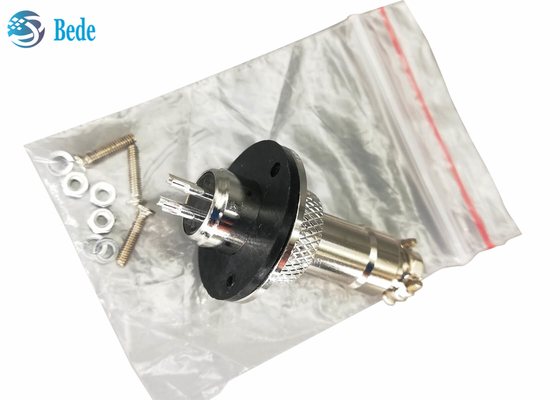 Mặt bích tròn 2 ~ 7 chân Gx12 Đầu nối hàng không 3A 200V để lắp bảng điều khiển