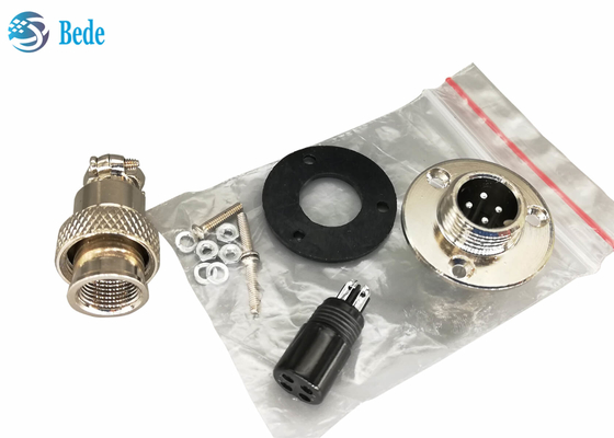 Mặt bích tròn 2 ~ 7 chân Gx12 Đầu nối hàng không 3A 200V để lắp bảng điều khiển