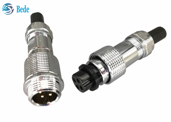 Kiểu đế cắm Gx12 Đầu nối hàng không IP67 Chống nước 2 ~ 7 Pin 3A 200V