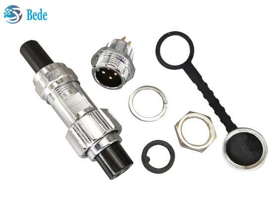 Bộ kết nối gắn bảng GX12 chống thấm nước IP67 Bộ kết nối Nữ và Nam 2 ~ 7pin 3A 200V