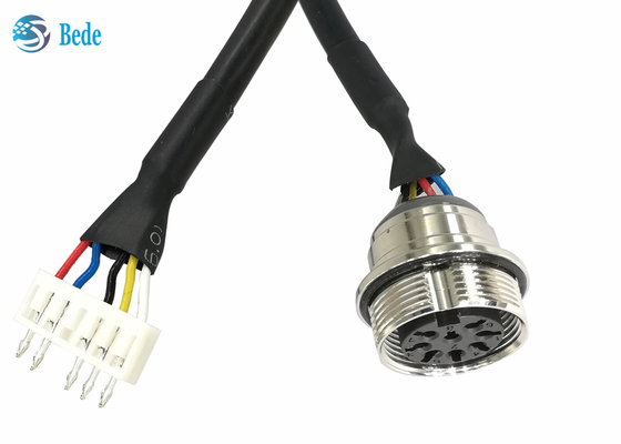 8 chân Nữ tiếp điểm Cáp AISG RET đến đầu cuối uốn cong 6 chân