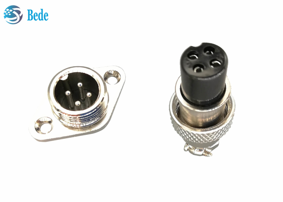 Bảng điều khiển gắn Bộ kết nối hàng không GX16 với mặt bích hình thoi 2 ~ 10 chân