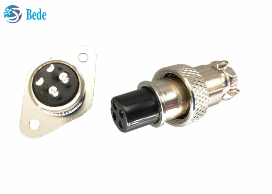 Bảng điều khiển gắn Bộ kết nối hàng không GX16 với mặt bích hình thoi 2 ~ 10 chân
