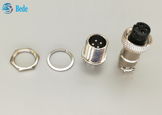 Hợp kim kẽm GX16 Phích cắm hàng không 2 chân 3 4 5 chân Kiểu lắp phía sau