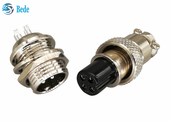 Kiểu lắp phía sau Phích cắm hàng không Gx16 Bộ dụng cụ nam và nữ 6 ~ 10 chân 200V 4A