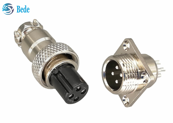 Cáp để bảng điều khiển Kiểu GX16 Đầu nối cáp máy bay với mặt bích vuông 2 ~ 10 chân