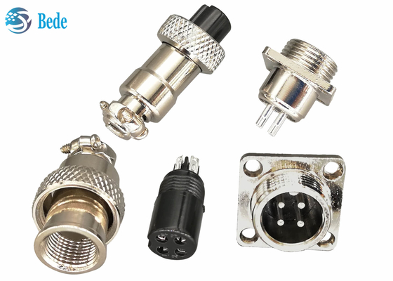 Cáp để bảng điều khiển Kiểu GX16 Đầu nối cáp máy bay với mặt bích vuông 2 ~ 10 chân
