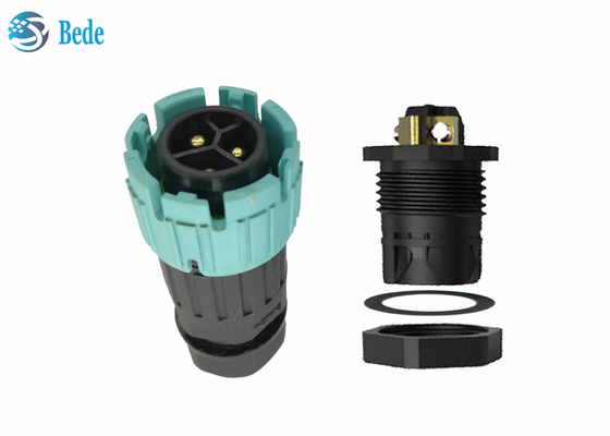 Đầu nối chống nước M19 tự khóa Cáp vật liệu PA66 để gắn bảng điều khiển phía sau