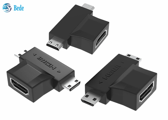 Bộ lặp HDMI 2 trong 1 mạ vàng 1080P HDMI A Female To HDMI Micro And Mini
