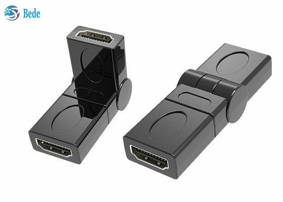 Mở rộng mạ vàng Bộ nối HDMI từ nữ sang nữ 90 180 270 360 độ có thể điều chỉnh