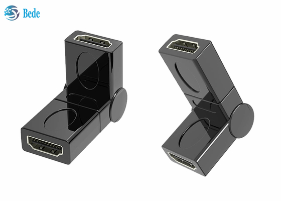 Mở rộng mạ vàng Bộ nối HDMI từ nữ sang nữ 90 180 270 360 độ có thể điều chỉnh