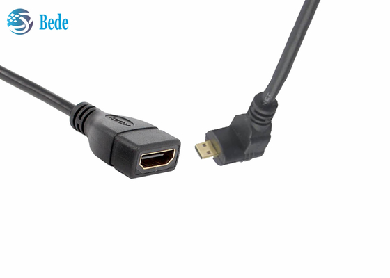Góc Cạnh Micro HDMI Nam Sang HDMI Nữ Cáp Kết Nối 4 Hướng Lên-Xuống-Trái-Phải + 1 Cái Thẳng