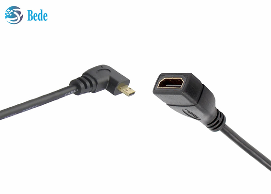 Góc Cạnh Micro HDMI Nam Sang HDMI Nữ Cáp Kết Nối 4 Hướng Lên-Xuống-Trái-Phải + 1 Cái Thẳng