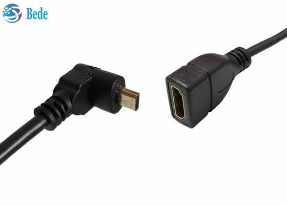 Góc Cạnh Micro HDMI Nam Sang HDMI Nữ Cáp Kết Nối 4 Hướng Lên-Xuống-Trái-Phải + 1 Cái Thẳng