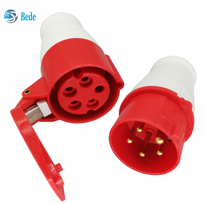 Ổ cắm & phích cắm công nghiệp 5 chân Đầu nối nguồn công nghiệp IP44 AC380-415V 16A