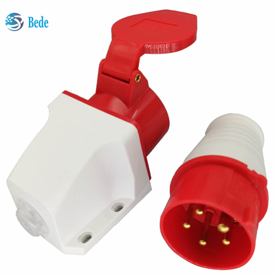 Đầu nối Commando Ổ cắm và ổ cắm IEC 60309 380-415V 16Amp Loại treo tường