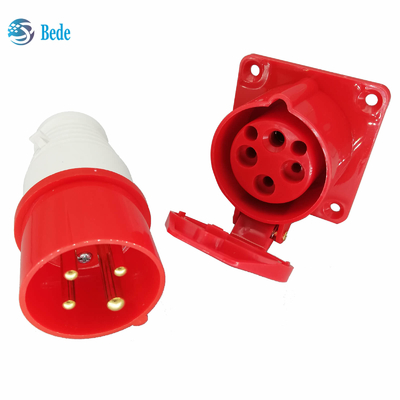 Ổ cắm và ổ cắm CEE Ổ cắm nam nữ công nghiệp 4 chân 3P + N 380-415V 16Amp