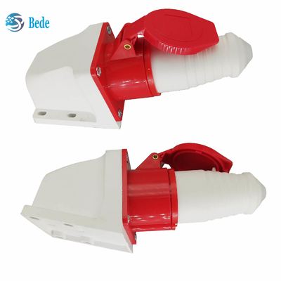 Nam Nữ Ổ Cắm Điện 4 Chân 3P+E 380~415V 16Amp Loại Treo Tường IP44