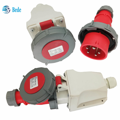 Ổ cắm và ổ cắm công nghiệp 3P+N+E IP67 AC220-415V Loại treo tường 16 và 32 amp