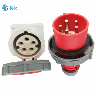 Ổ cắm công nghiệp chống nước IP67 5Pins 3P+N+E 16Amp và 32Amp Loại gắn bảng điều khiển