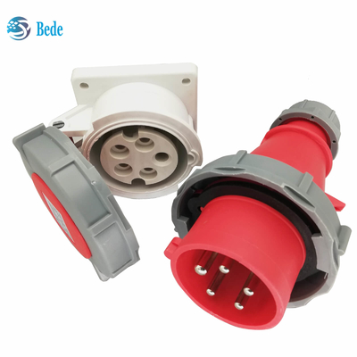 Ổ cắm công nghiệp chống nước IP67 5Pins 3P+N+E 16Amp và 32Amp Loại gắn bảng điều khiển