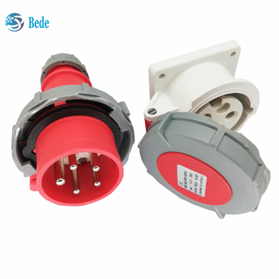 Ổ cắm công nghiệp chống nước IP67 5Pins 3P+N+E 16Amp và 32Amp Loại gắn bảng điều khiển