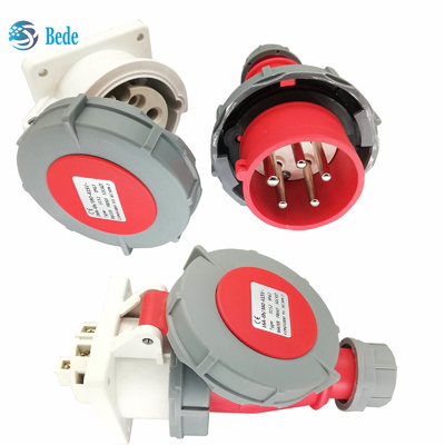 Ổ cắm công nghiệp chống nước IP67 5Pins 3P+N+E 16Amp và 32Amp Loại gắn bảng điều khiển
