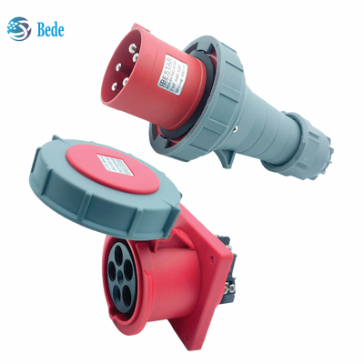 Ổ cắm công nghiệp chống nước IP67 5Pins 3P+N+E 63Amp và 125Amp Loại gắn bảng điều khiển