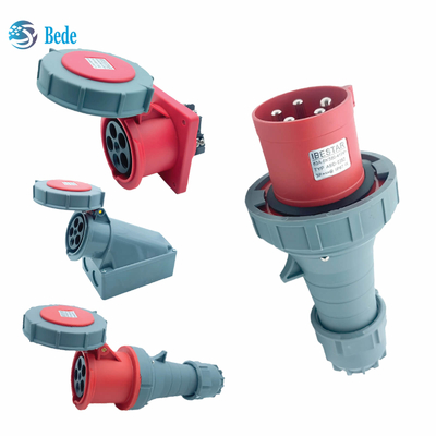 Ổ cắm công nghiệp chống nước IP67 5Pins 3P+N+E 63Amp và 125Amp Loại gắn bảng điều khiển