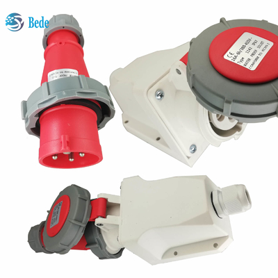 4 pin IP67 Industrial Electric Socket với 16A / 380 ~ 415V loại gắn tường