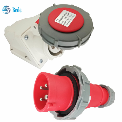 3P + E Industrial Plug Socket Điện lực 32A Điện áp 380 ~ 415V Loại gắn tường