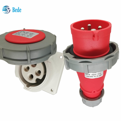 4 chân 3P + E 16Amp ổ cắm điện công nghiệp và ổ cắm gắn bảng IP67