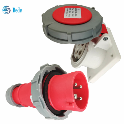 4 chân 3P + E 16Amp ổ cắm điện công nghiệp và ổ cắm gắn bảng IP67