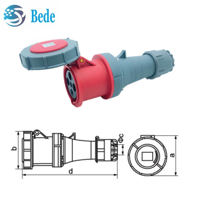 Chất điện cao bền 63A / 125 Amp Cắm và ổ cắm công nghiệp 3P + E IP67