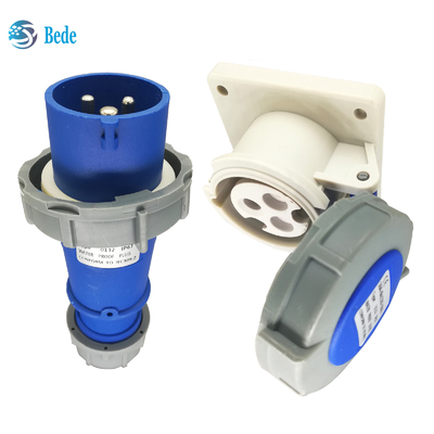 3 pin 220V-250V Voltage Industrial Plug Socket với IP67 xếp hạng - 16 Amp