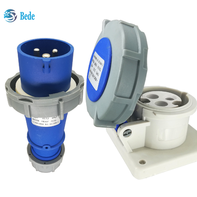 Tiêu chuẩn ICE60309 Industrial Plug Socket IP67 xếp hạng 3Pins ((2P+E) 32Amp