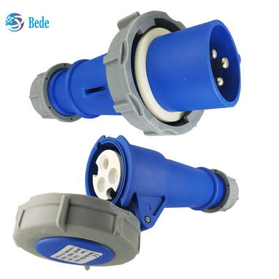 Cắm điện công nghiệp một pha đáng tin cậy - Voltage 220V-250V 16A 3Pins Docking Type