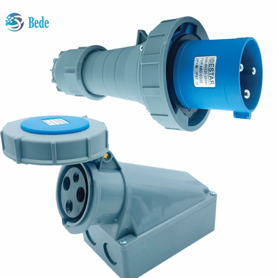 IP67 Industrial Plug Socket 3Pins Được thiết kế cho 220 ~ 250V 63A / 125A Loại gắn tường