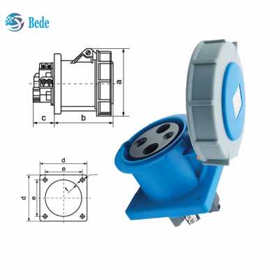 Hiện tại 63A 125A Cắm cắm cắm cắm công nghiệp Type 3 pin ((2P + E) IP67 220 ~ 250V
