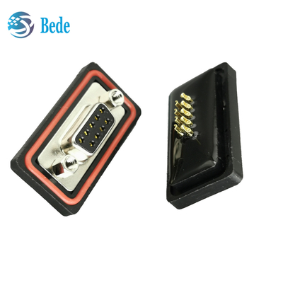 Đồng Tin Bọc vàng Bọc ghim D-Sub 9 Kết nối nữ -55- 105C Nhiệt độ hoạt động Epoxy nhựa niêm phong bao gồm