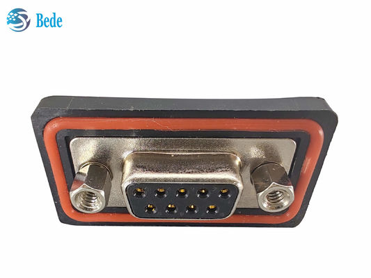 PA66 Silicone D Sub9 Connector nữ Điện áp cao 500V