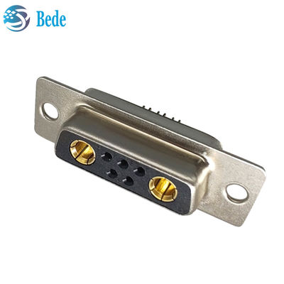High Current Planning D-Sub Connector DB 7W2 Connector nữ với kiểu kết thúc ly hàn và 500 chu kỳ giao phối