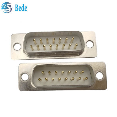500V Đánh giá điện áp Db 15 đầu nối nam, D Sub 15 Pin đầu nối nam với ổ khóa