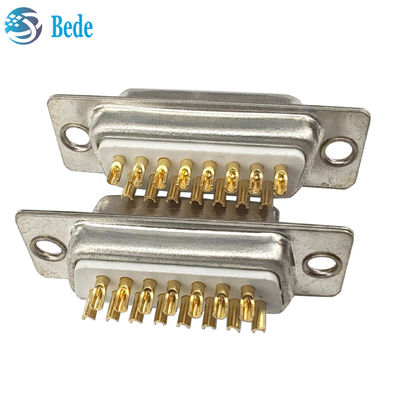 500V Đánh giá điện áp Db 15 đầu nối nam, D Sub 15 Pin đầu nối nam với ổ khóa