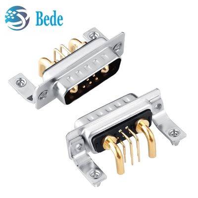 7W2 D-Sub Coaxial góc phải / chân thẳng kết nối dòng điện cao combo DB