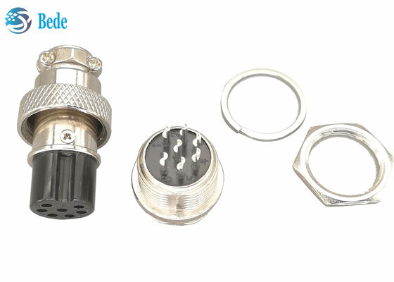 7 Pin Gx16 Aircraft Connector M16 Connectors Plug And Socket Sets For Rail Transit