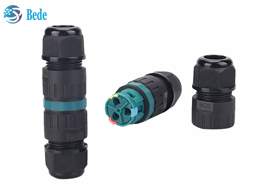 M20 Quick Wiring Water Proof Wire Connector 3 Pins 2 Channel 450V 17.5A ip68 waterproof connector 2 pin